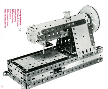 1978: Meccano design for a model sewing machine with more modern styling