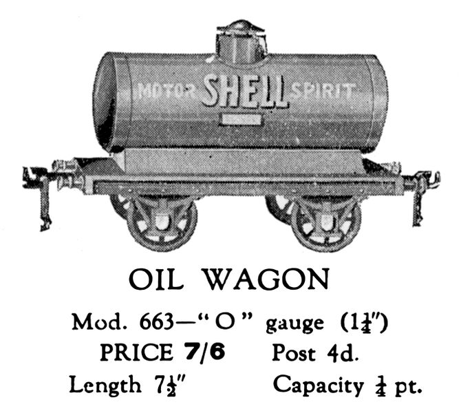 File:Shell Motor Spirit Oil Wagon, Bowman Models 663 (BowmanCat ~1931).jpg