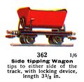 Side tipping Wagon, 00 gauge, Märklin 362 (Marklin00CatGB 1937).jpg