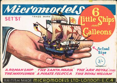 Micromodels S1: "Six Little Ships and Galleons"