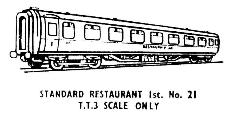 File:Standard Restaurant First Class carriage, TT, lineart (Kitmaster No21).jpg