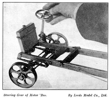 1928: Motor bus chassis and steering gear, Leeds Model Company