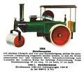 Strassenwalze, uhrwerke - Steamroller, clockwork, Märklin 1084 (MarklinCat 1931).jpg