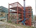 Structural steelwork, building work alongside Brighton Station, 2016.jpg