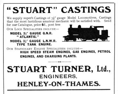 1910: "Stuart Castings" advert