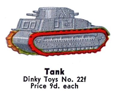 1935: Hornby Modelled Miniatures 22f Tank