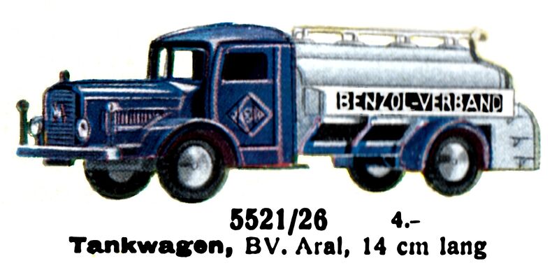 File:Tankwagen - Petrol Tanker, Benzol-Verband, Aral, Märklin 5521-26 (MarklinCat 1939).jpg