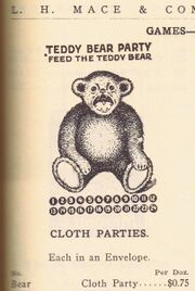 1907 Teddy Bear game. Note that the "cute" baby bear still has fangs