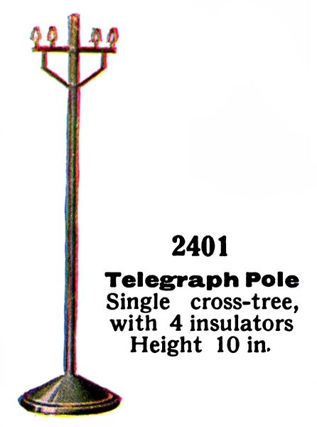 File:Telegraph Pole, single bar, Märklin 2401 (MarklinCat 1936).jpg