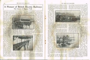 "A Pioneer of British Electric Railways: The Career of Magnus Volk" Meccano Magazine, 1937