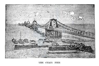 "The Chain Pier", engraving from the Nash Guide to Brighton 1885