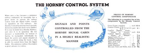 The Hornby Control System, 1930