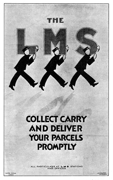 1929 poster: "The LMS Collect Carry and Deliver your Parcels"