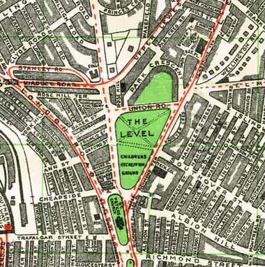 1939: Map showing The Level