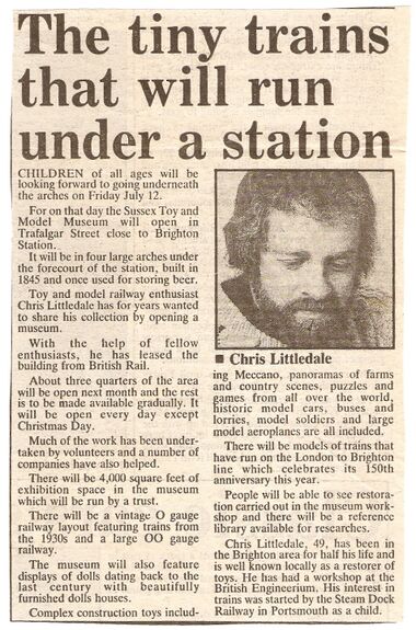 1991: "The tiny trains that will run under a station", Evening Argus, 24 June