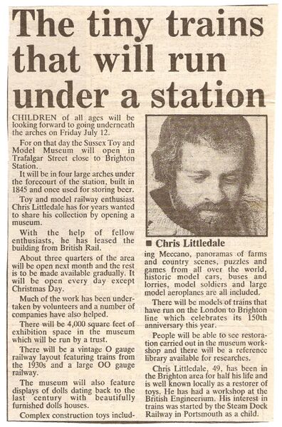 File:The tiny trains that will run under the station (Evening Argus 24-06-1991).jpg