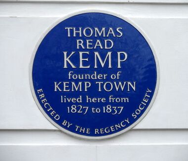 Commemorative blue plaque for Thomas Kemp