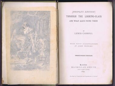 Title page of Through the Looking Glass", 1894 edition