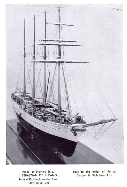 File:Training Ship J Sabastian de Elcano, 1-50-scale (Bassett-Lowke).jpg