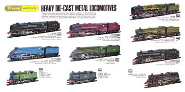 1970: Tri-ang Wrenn heavy die-cast locomotives range (essentially Hornby Dublo by another name)