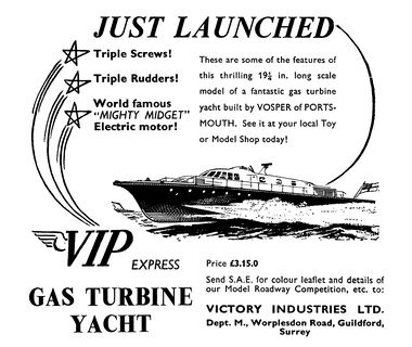 1961: "Just Launched", advert in Meccano Magazine