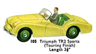 1957: Dinky Toys 105, "Touring Finish" version
