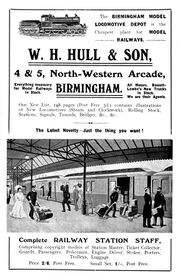W.H. Hull & Son, Bassett-Lowke agent, 1909