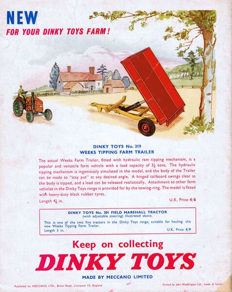 File:Weeks Tipping Farm Trailer, Dinky Toys 319 (MM 1961-06).jpg