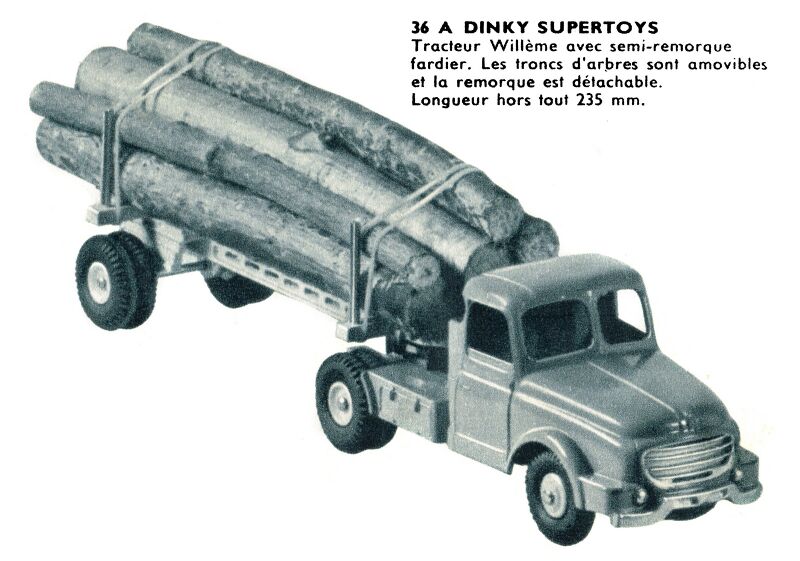 File:Willeme Truck Cab with semi-trailer, Dinky Toys Fr 36 A (MCatFr 1957).jpg