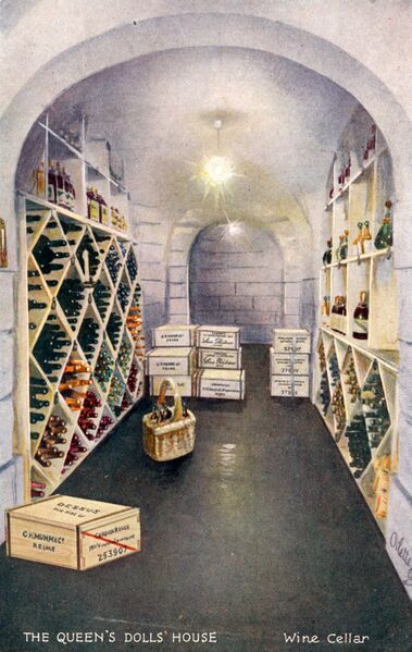 File:Wine Cellar, The Queens Dolls House postcards (Raphael Tuck 4500-8).jpg