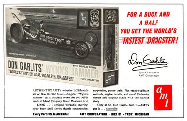 1965: AMT kit of Don Garlits' "Wynn Jammer" dragster