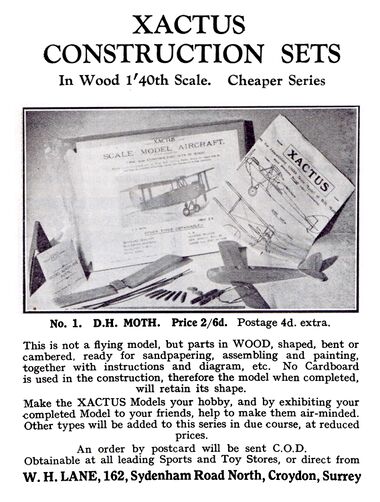 1931: Xactus Set no.1: D.H. Moth