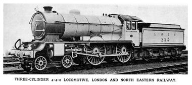 The real LNER 234 Yorkshire locomotive