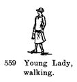 Young Lady, walking, Britains Farm 559 (BritCat 1940).jpg