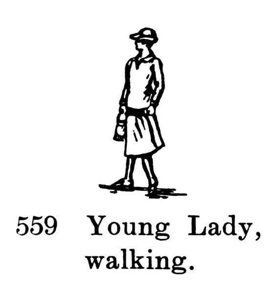 File:Young Lady, walking, Britains Farm 559 (BritCat 1940).jpg