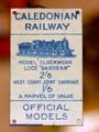 Caledonian Railway Official Models enamelled tinplate plaque.jpg