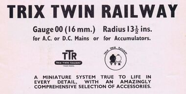 Trix Twin Railways, basic system specifications