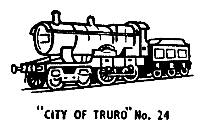 File:City of Truro locomotive, lineart (Kitmaster No24).jpg