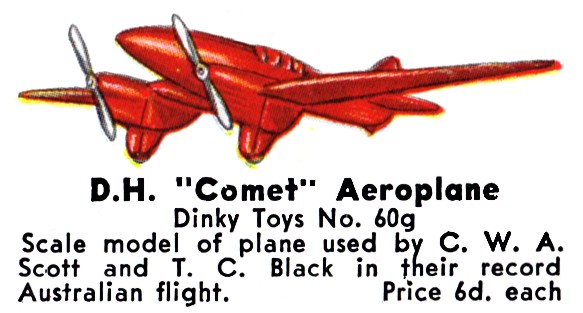 File:DH 'Comet' Aeroplane, Dinky Toys 60g (1935 BoHTMP).jpg