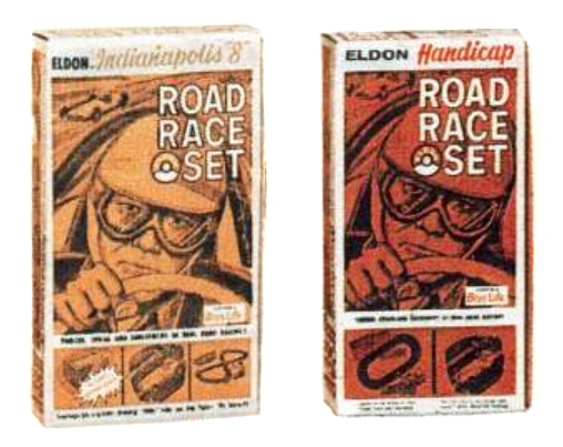 File:Eldon Indianapolis 8 and Handicap Road Race Sets, boxes, lowres (1963).jpg