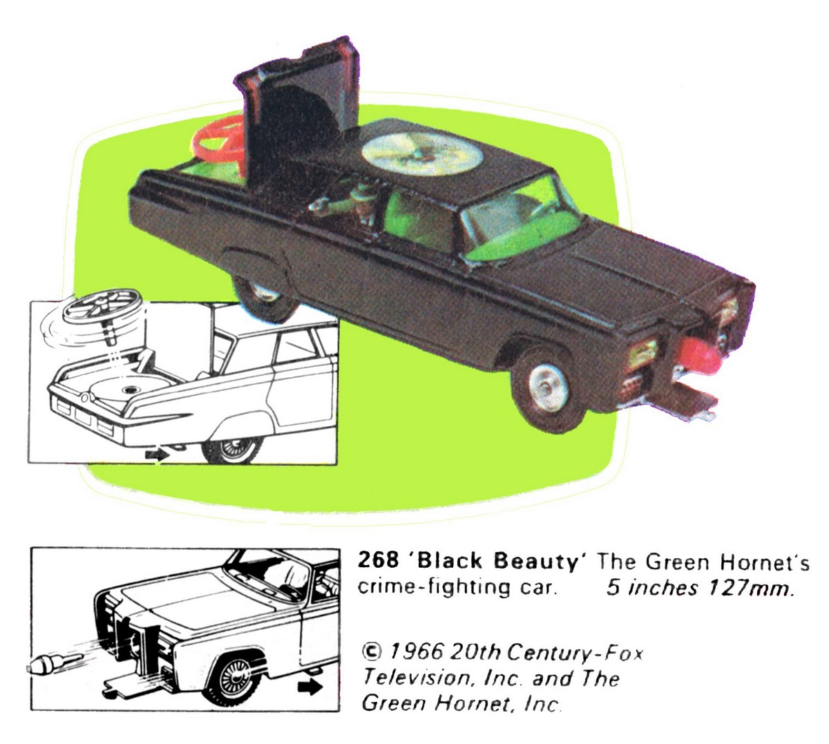 Corgi Corgi Toy Car The Green Hornet BLACK BEAUTY Made in Britain True Vintage 