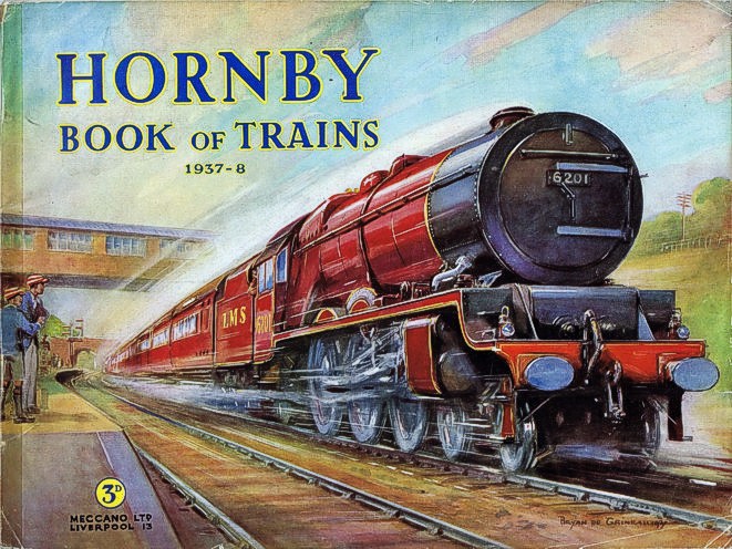 11 x 8 cm Mini-Blechschild Hornby Book of Trains 1933-34