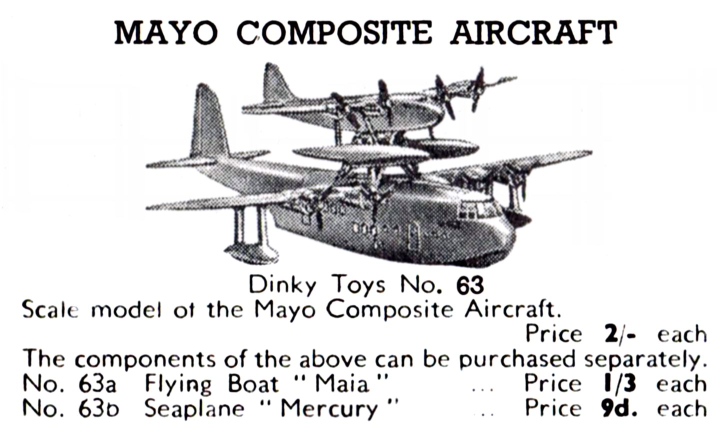 Mercury seaplane (Dinky Toys 63b) - The Brighton Toy and Model Index