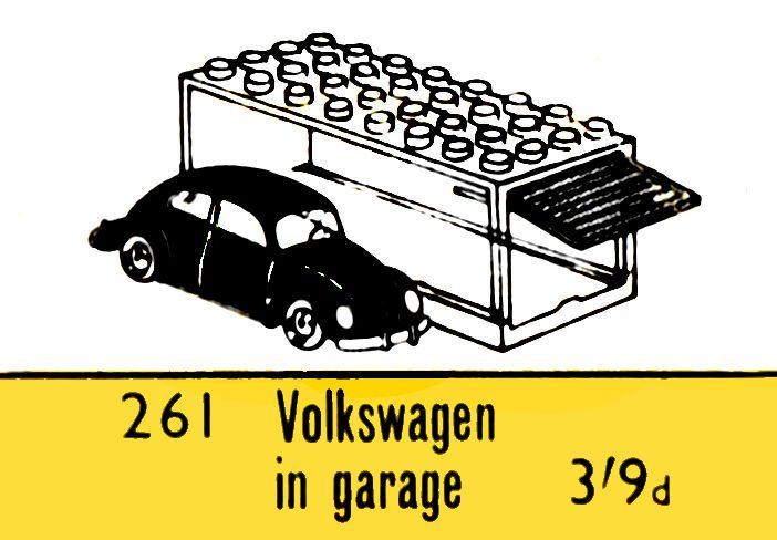 File:Volkswagen Beetle in Garage, Lego 261 (Lego ~1964).jpg