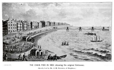 1823: The Chain Pier, showing original entrance and Esplanade