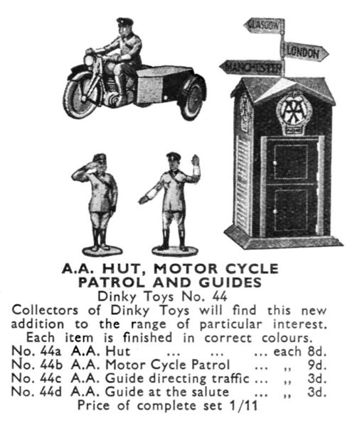 File:AA Hut, Motor Cycle Patrol and Guides, Dinky Toys 44 (MM 1936-06).jpg