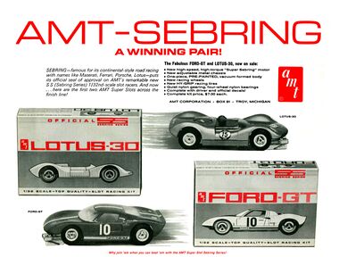 1965: Ad for AMT-Sebring Racing Kits