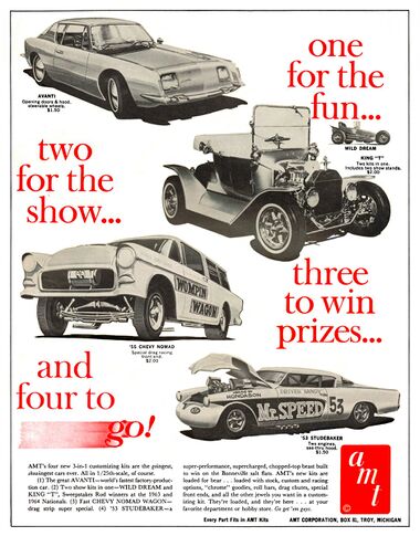 1965: AMT multi-option car kits