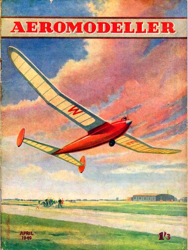 The April 1949 front cover of Aeromodeller magazine