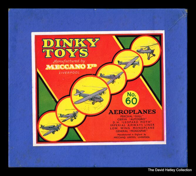File:Aeroplanes set, box lid (Dinky Toys 60).jpg